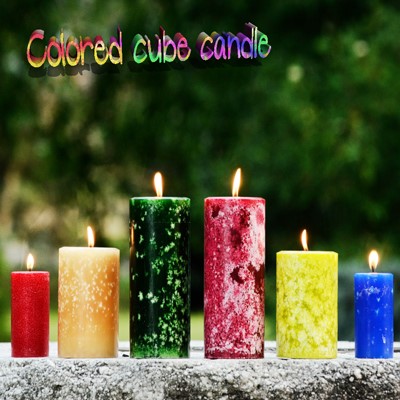 شمع‌های مکعبی با رنگ و نقش جذاب