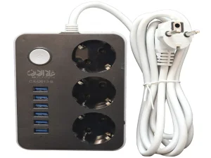 سه راهی برق USB دار (با۶پورت خروجی) علأالدین _ مدل CX-U613W