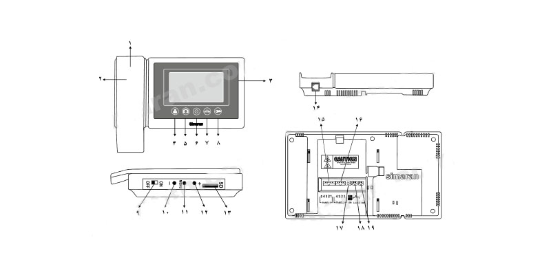 نصب مانیتور 7 اینچ 72TK-M100 سیماران